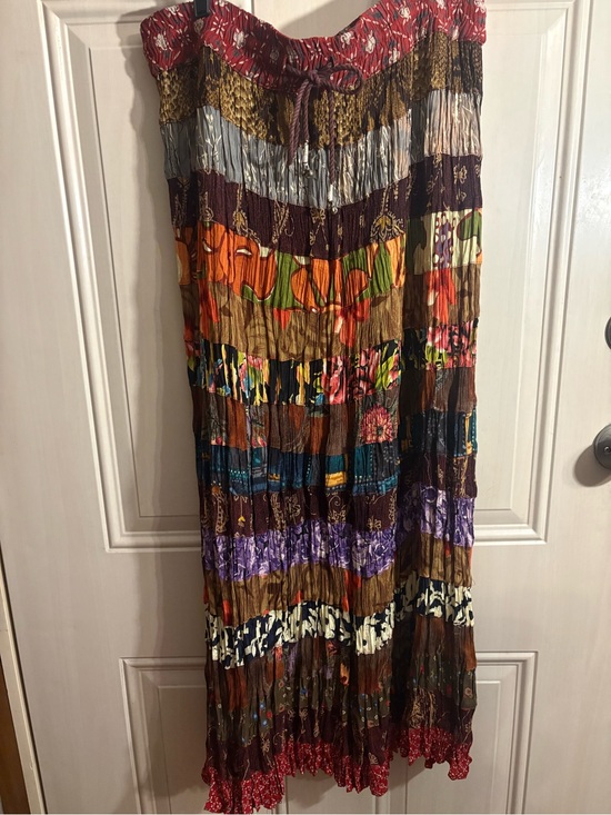 Hot Date Dresses & Skirts - Hot Date vintage Women’s long patchwork bohemian O/S skirt festival hippie 90s